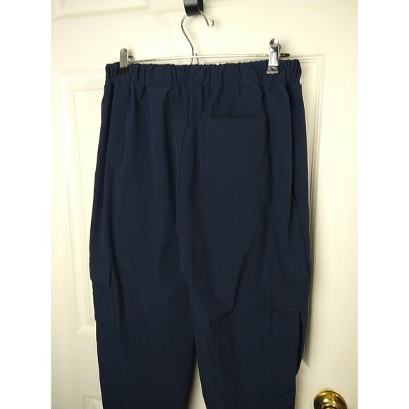 Boohoo Men's L Pants Technical Slim Fit Stretch Cargo Blue - Picture 9 of 10